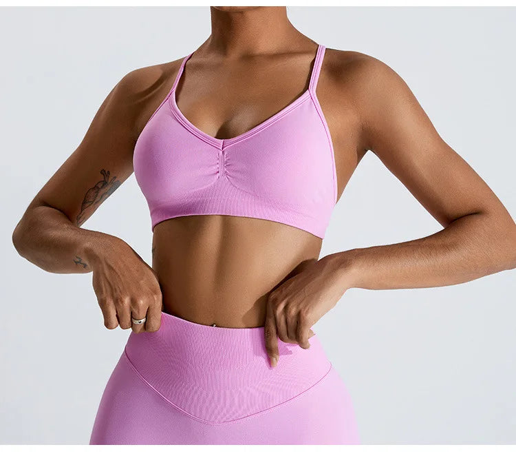 Gym Clothes Women 2 Pcs Yoga Set Breathable Sports Bra High Waist Leggings Women's Tracksuit Sportswear Fitness Suit Activewear