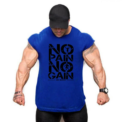 Gym Clothing Mens Bodybuilding Hooded Tank Top Cotton Sleeveless Vest Sweatshirt Fitness Workout Sportswear Tops Male Suspenders