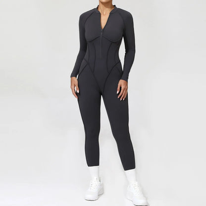 Yoga Suit Gym Set Women Training Sportswear Fitness Long Sleeved Sports Jumpsuit Women Push Up Female Workout Clothes Bodysuits