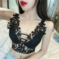 Camis for Women Woman Vest Tank Tops Sexy Strap V-neck Sleeveless Lace Crop Top Backless Loose Female Short Tee Dropshipping