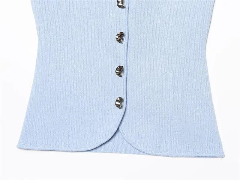 Tops Women's 2025 New Summer Knit Tops Fashion Elastic Slim Knit Elegant Holiday Young Women Tops Street Chic Student Camis Tops