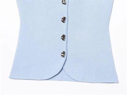 Tops Women's 2025 New Summer Knit Tops Fashion Elastic Slim Knit Elegant Holiday Young Women Tops Street Chic Student Camis Tops