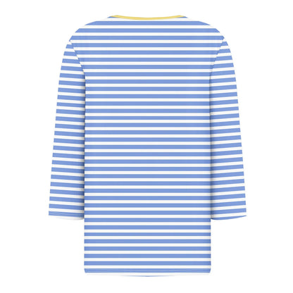 Tops For Women Women'S T Shirt Tee Print Button 3/4 Sleeve Daily Weekend Fashion Basic V Neck Regular Top Ropa De Mujer New