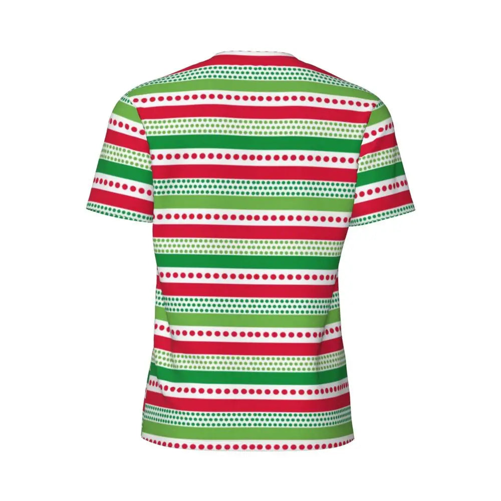 Gym T Shirt For Mens Retro Dots And Stripes T Shirts Fashion Blue Line Design Summer Tees O Neck Basic Graphic Clothes Plus Size