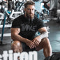 Gym Fitness Shirt Men's Running Sports Fashion Loose Oversized T-shirt Short Sleeve Cotton Summer Men's Bodybuilding Workout Top