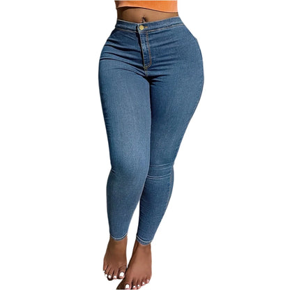 Womens Plus Size Jeans Comfortable Straight Casual Straight Pants Fashion Slim Lifting Butt Denim Streetwear Daily Trousers