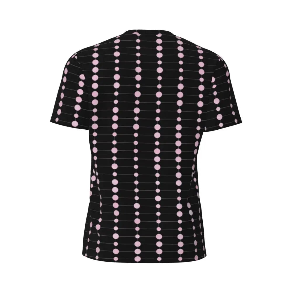 Gym T Shirt For Mens Retro Dots And Stripes T Shirts Fashion Blue Line Design Summer Tees O Neck Basic Graphic Clothes Plus Size