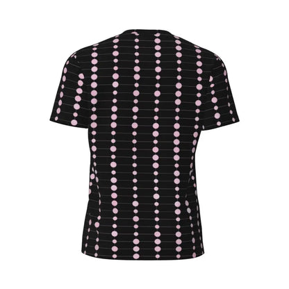 Gym T Shirt For Mens Retro Dots And Stripes T Shirts Fashion Blue Line Design Summer Tees O Neck Basic Graphic Clothes Plus Size