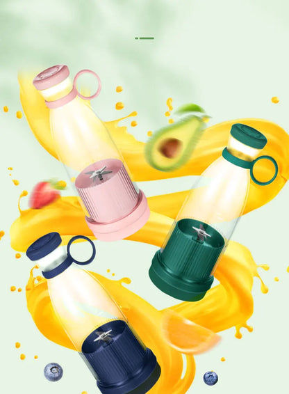 Portable Electric Juicer Cup 6 Blades USB Milkshake Blender Mini Fruit Milk Mixer Fresh Juice Sport Bottle for On-the-Go