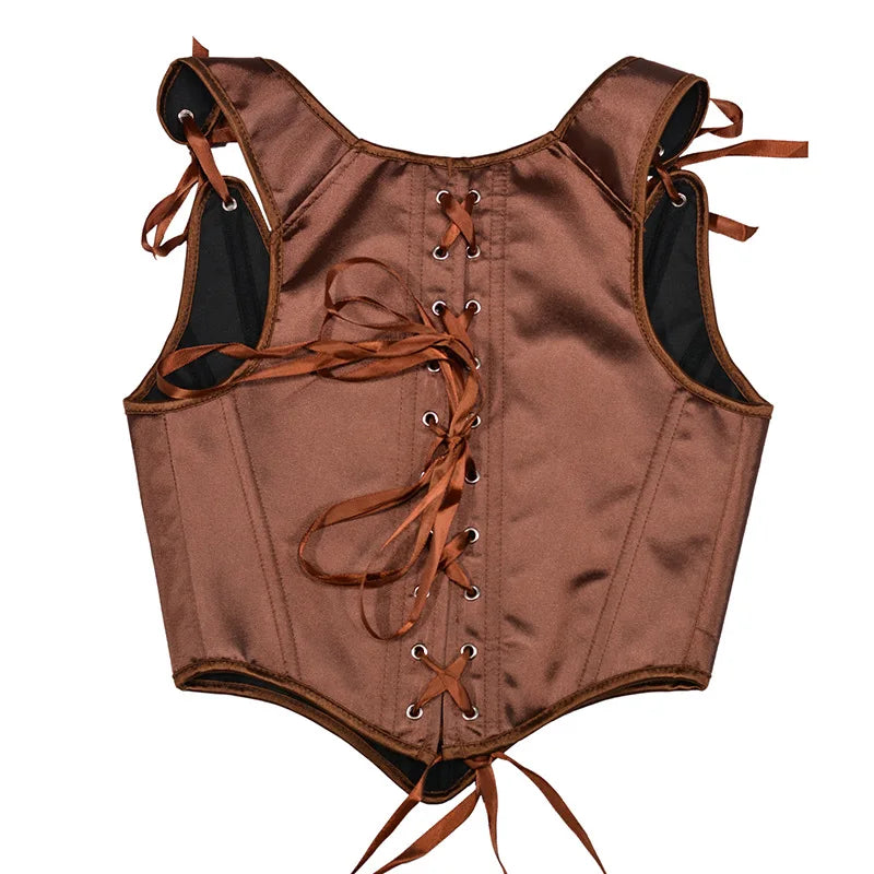 Corset Tops for Women Renaissance Boned Overbust Bustier Corset Top