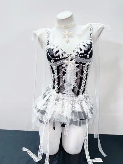 vintage tops  fairy grungey2k crop topLolitaTank Tops Kawaii Tank Tops Gothic Tank Tops gothic clothes e girl clothes Lace Tops