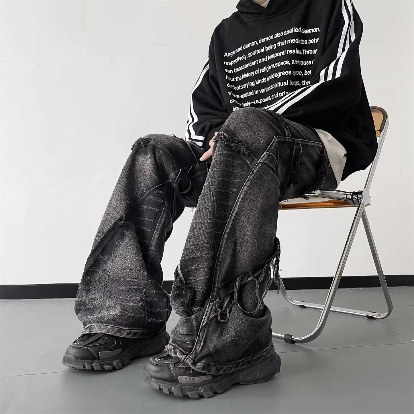 Streetwear Baggy Jeans Y2K Hip Hop Retro Baggy Jeans Men Jeans Wide Leg Oversize Denim pants Denim Trousers Cargo Jeans