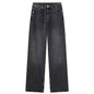 HH Female Fashion Denim Jeans Loose Solid Long Pants With Gradient All Match Streetwear Mujer Casual Baggy Chic Trousers