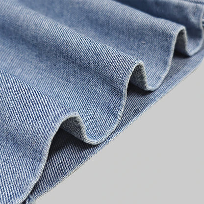 Beautyblue Jeans Women Long Pants Elegant Zipper Jean Pants 2025 Summer Multi-pocket Bottom Denim Ankle Straight Length Trousers