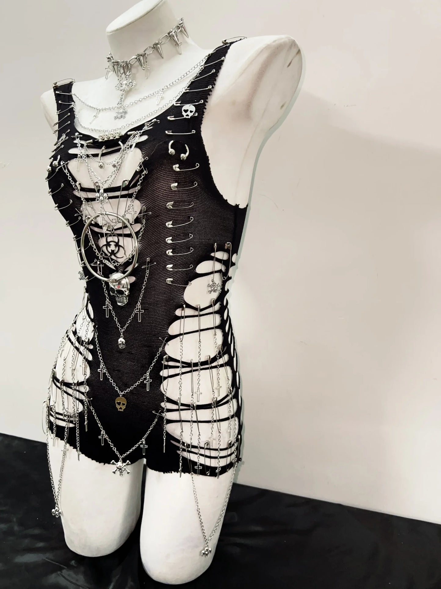 Gothic Tank Tops Punk Tops y2k fashion Cross Tops bustier top y2k crop tops gothic clothes Skull top fairy grunge y2k clothes