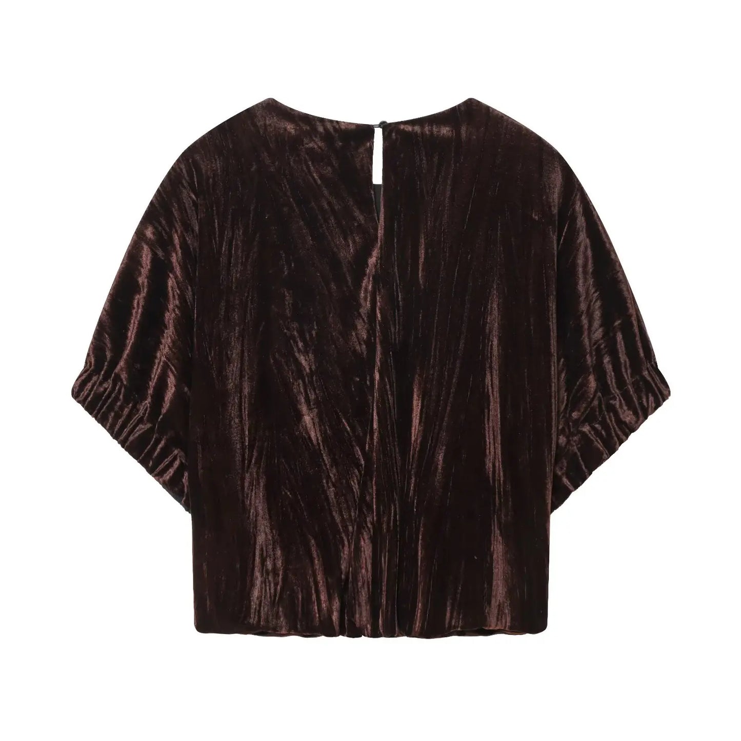 Women Top 2025 New Fashion Velvet Elegant Vest Tops For Women Short Sleeve Commuting Personality Short Top Casual Waistcoat