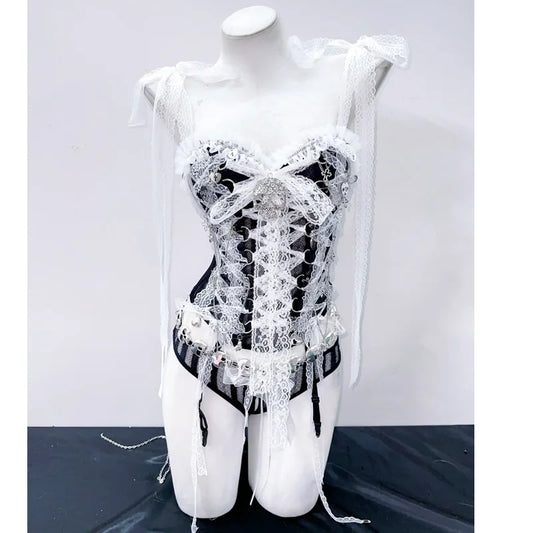 Skull top vintage tops gothic  tank tops  y2k tops y2k fashion  y2k crop top Punk Tank Tops Lace tops Cross Tops e girl clothes