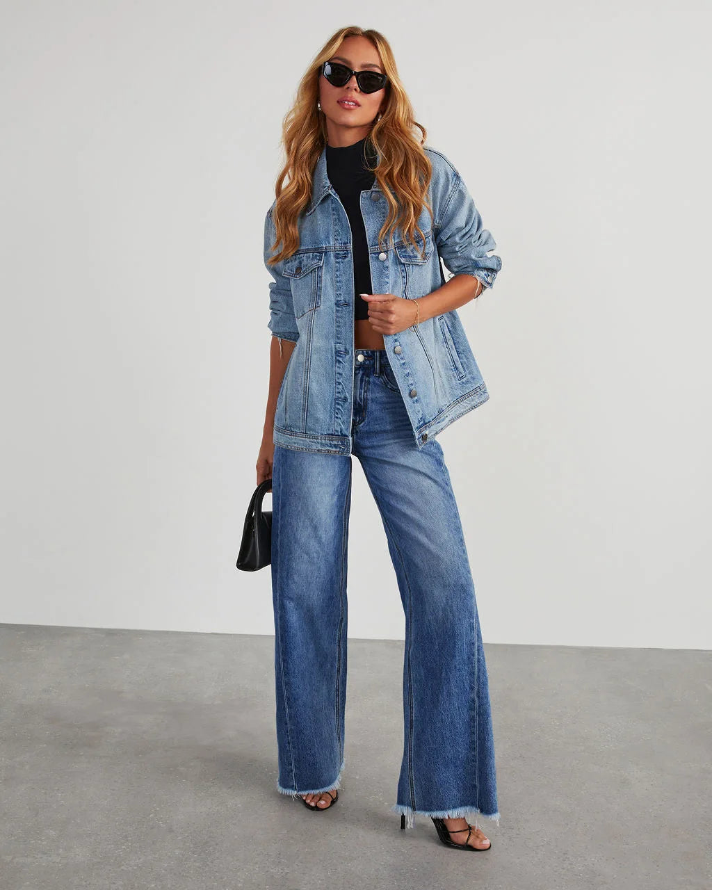 High-waisted Straight-leg Furred Jeans, Women's New Fashion High-waisted Wide-leg Pants Jeans,spring and Autumn for Women Y2k