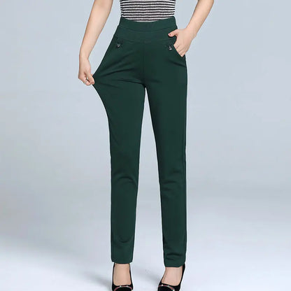 Women Pants 2023 Spring Fall  Straight Pants Slim Casual Female Stretch Trousers black fashion Jeans office Trousers  joggers