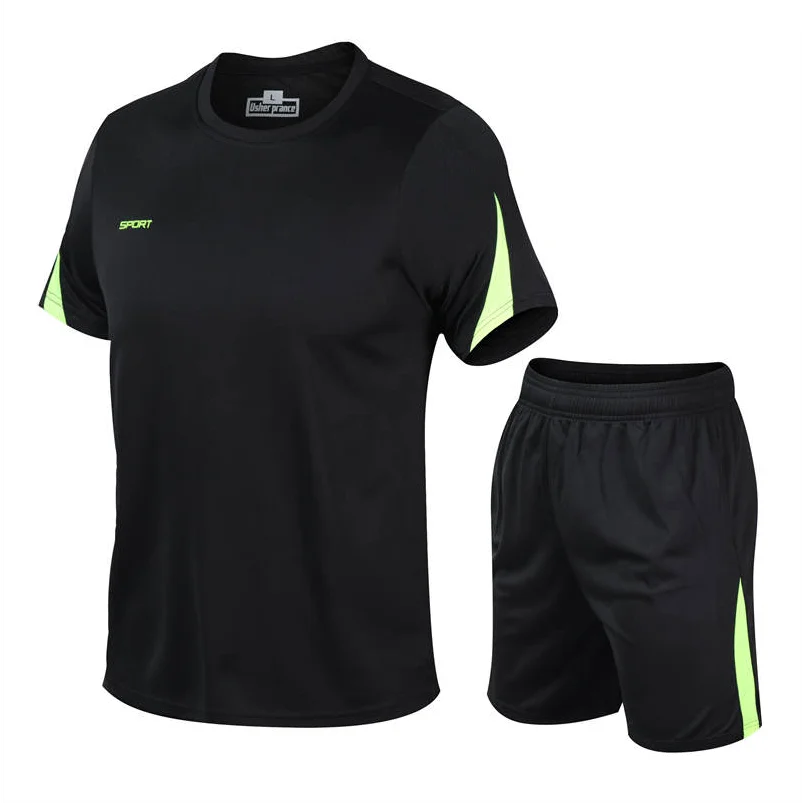 2 Piece Men's Quick Dry Gym Fitness Badminton Sports Suit Clothes Running Jogging Sportswear Workout Workout Set Sportswear