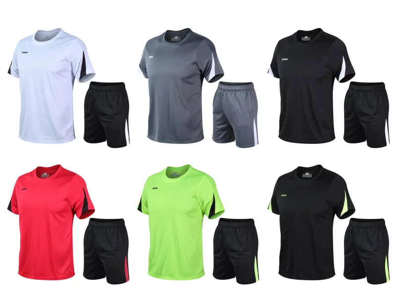 2 Piece Men's Quick Dry Gym Fitness Badminton Sports Suit Clothes Running Jogging Sportswear Workout Workout Set Sportswear