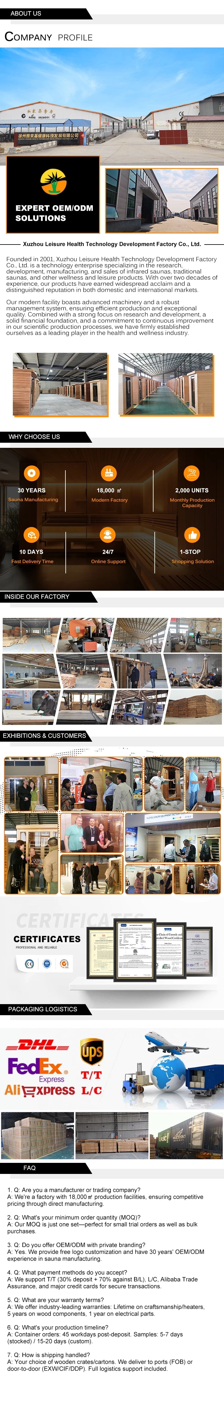 Infrared Workout Sauna Room for Gym or Fitness Studio Commercial Use Sauna