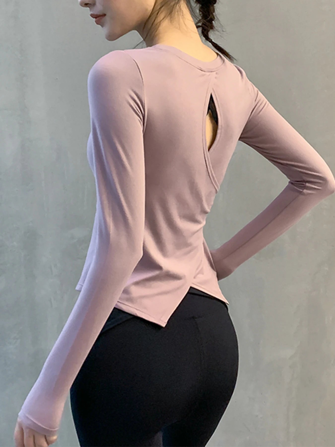 Yoga Tops for Women, Long-Sleeved Fitness Clothes, Sportswear, Running Training Clothes, Breathable Quick-Drying Clothes, Pilates High-End Sportswear