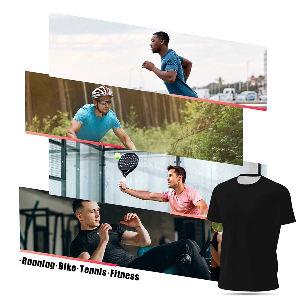 Gym T Shirt For Mens Retro Dots And Stripes T Shirts Fashion Blue Line Design Summer Tees O Neck Basic Graphic Clothes Plus Size