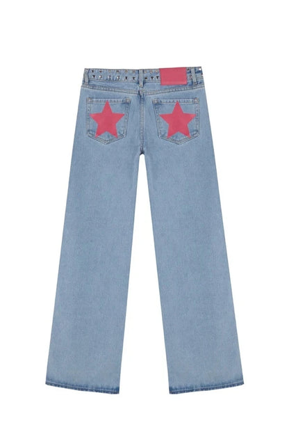 Baggy Jeans Women's Clothing Street Hip Hop Vintage High Waisted Jeans Wide Leg Casual Blue Jeans for Women Pants