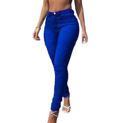 Women High Waist Jeans 2024 Spring Summer Skinny Casual Office Lady Slim Lifting Butt Denim Pencil Pants Female Elastic Trousers