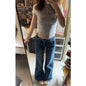 2025 Vintage High Street Low-Waisted Jeans Women Summer All-Match Wide Leg Y2K Denim Trousers Female Sexy Slim Fit Flares Pants