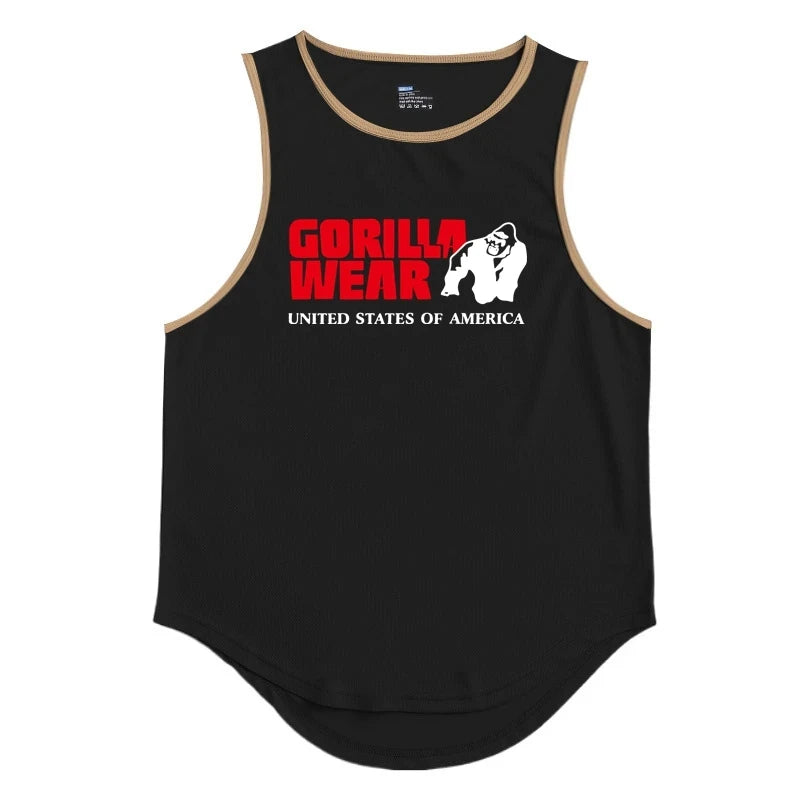 Gym Top Men Men's Clothing Fitness Clothes Shirt Bodybuilding Vests Man Vest Singlet Singlets Muscular Stringer T-shirts Tops