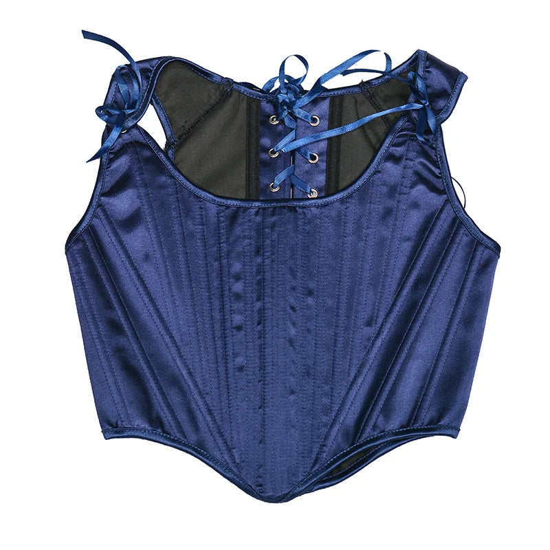 Corset Tops for Women Renaissance Boned Overbust Bustier Corset Top