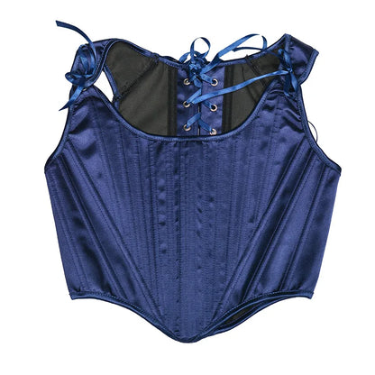 Corset Tops for Women Renaissance Boned Overbust Bustier Corset Top