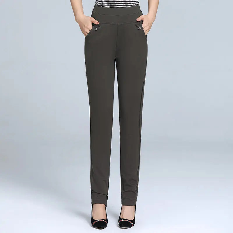 Women Pants 2023 Spring Fall  Straight Pants Slim Casual Female Stretch Trousers black fashion Jeans office Trousers  joggers