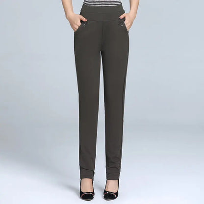 Women Pants 2023 Spring Fall  Straight Pants Slim Casual Female Stretch Trousers black fashion Jeans office Trousers  joggers