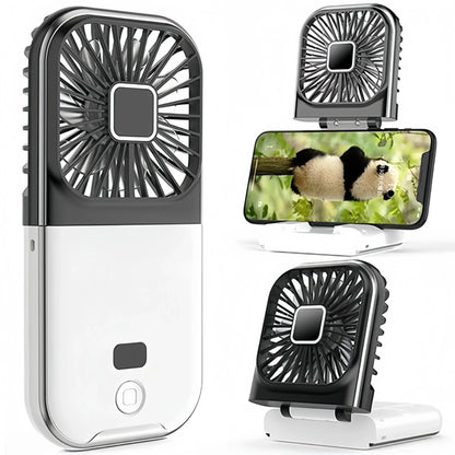 Xiaomi 2025 Folding Handheld Fan 3000mah USB Charging Digital Display Outdoor Mini Neck Hanging For Sport Outdoor