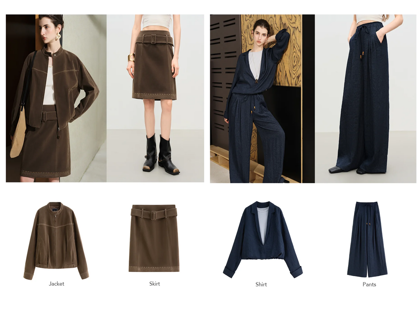 FSLE 2025 New Women's Jeans Chic Brown Straight Leg Pants Cotton Washed Denim High Waist Tummy Control Slim Fit Casual Trousers