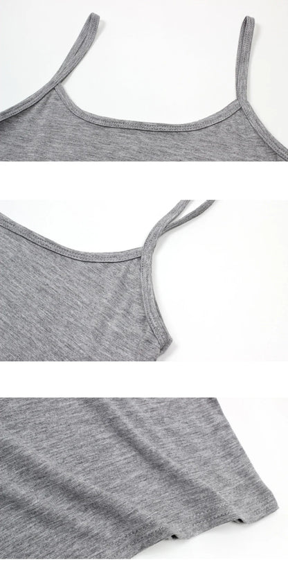 Hot Tops for Women Fashion Summer Sexy Seamless Tank Top Lovely Sleeveless Summer Camis Backless Camisole Crop Top Ropa Mujer