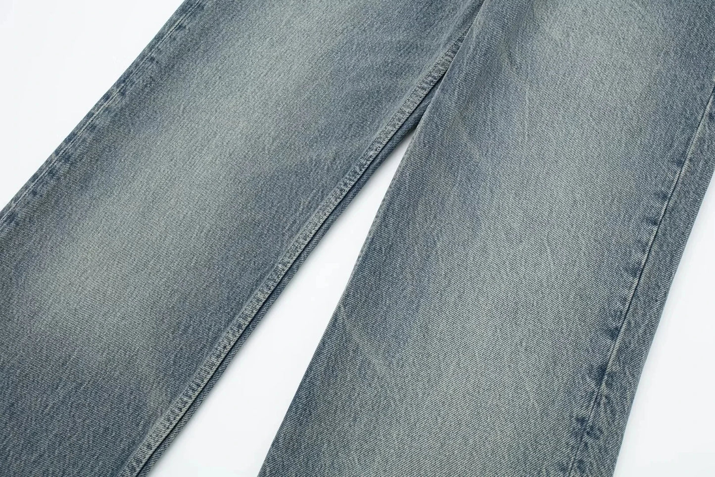 HH Female Fashion Denim Jeans Loose Solid Long Pants With Gradient All Match Streetwear Mujer Casual Baggy Chic Trousers