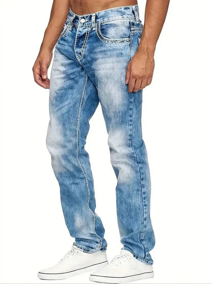1Pc Y2K Blue Jeans Iefb Retro Frayed Jeans Denim Retro Jeans Tight Jeans