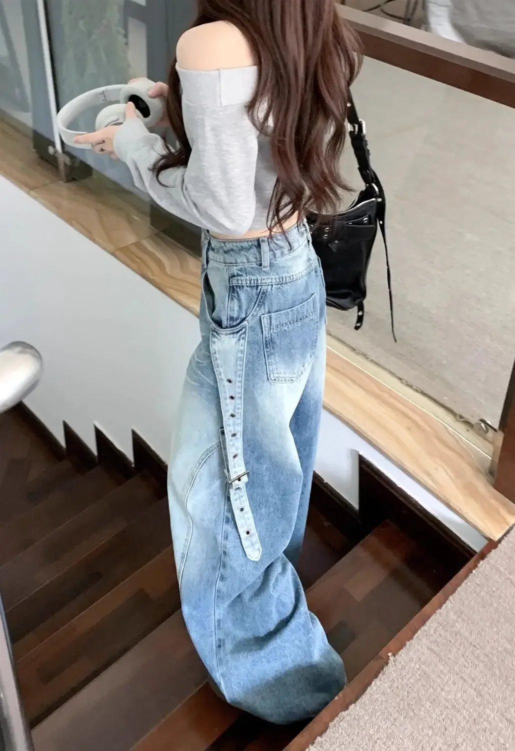Womens Jeans High Waist Shot Pants for Women Straight Leg with Pockets Trousers Medium Hippie Good Quality Size X Larg Cool Xxl