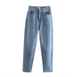 2024 Spring New Women's Fashion and Elegance Versatile Loose and Comfortable Straight leg Jeans