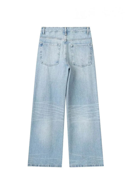 HH Jeans For Women 2023 Worn In All Seasons Denim 4 Colors Long Trousers Female Cool High Street Women's Wide Leg Pants