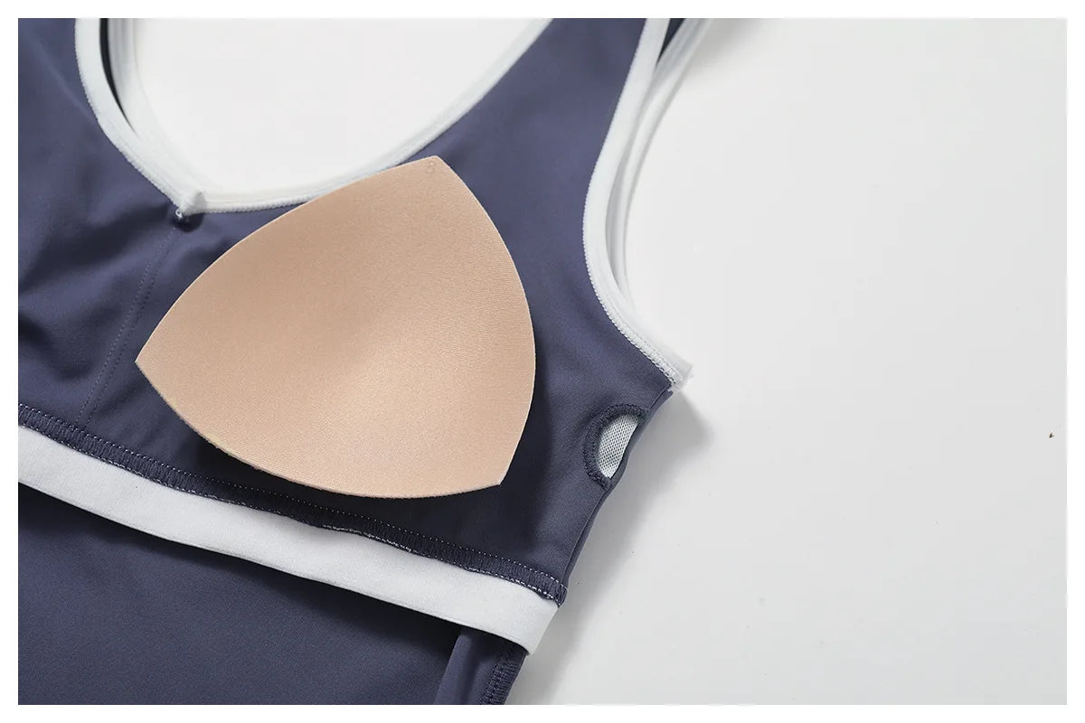 Women Gym Clothes Yoga Suits High Waist Two Piece Set Gym Leggings Yoga Sportswear Fitness Vest Crop Top Tracksuits Sports Bra