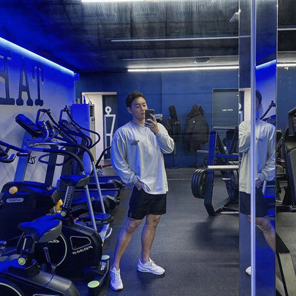Men's Gym Sporting Clothing Male Fashion Bodybuilding Fitness Workout Long Sleeve T-Shirt Running Sweatshirt Casual Tees Tops