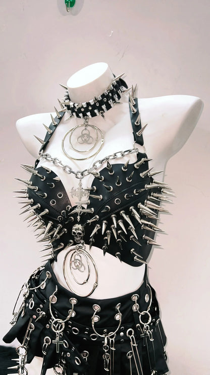 Rivet Tank Tops  Gothic Tank Tops Punk Tank Tops y2k clothes y2k crop top gothic clothes Skull top vintage tops  y2k fashion