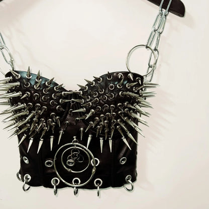 Rivets Tank Tops gothic clothes y2k crop top Cross Tops Gothic Tank Tops Punk Tank Tops Skull top vintage tops y2k fashion