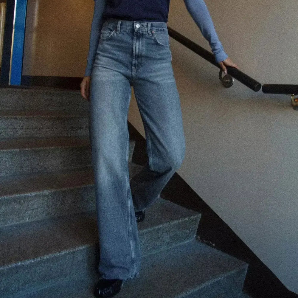 Willshela Women Jeans Denim Pant High Waist Female Chic Lady Casual Basic Mujer Straight Trousers