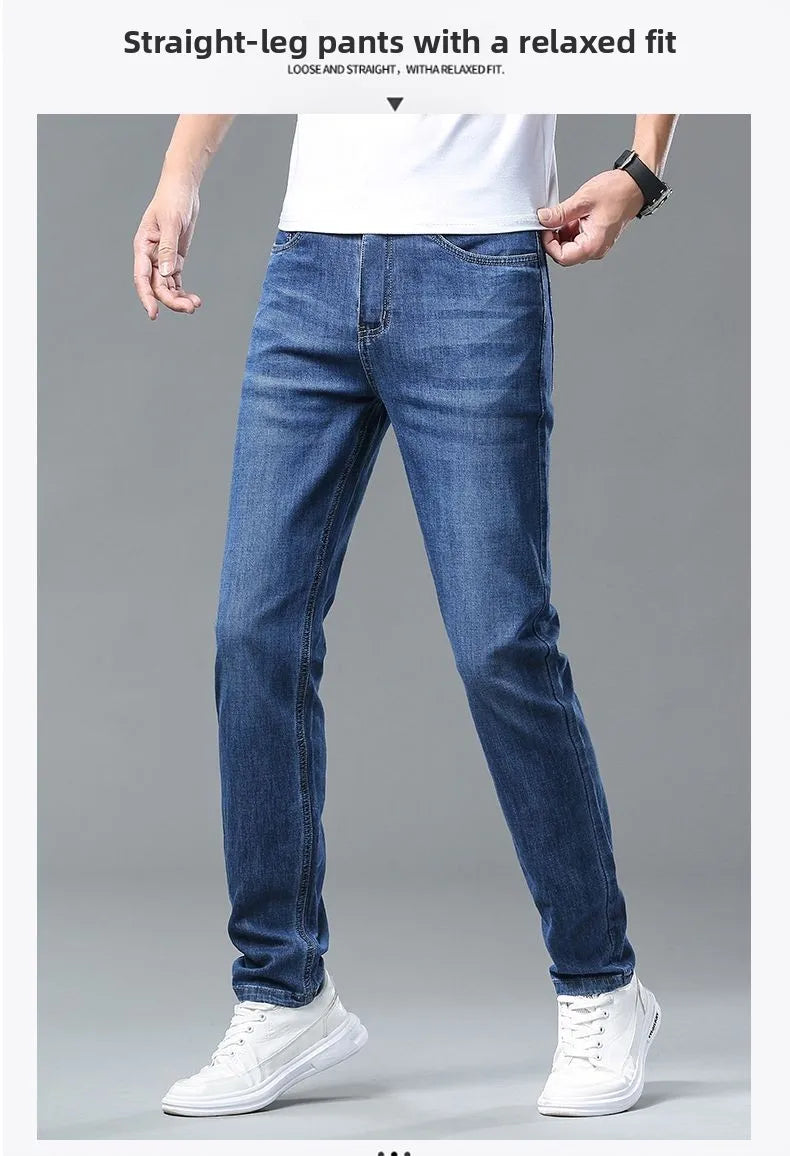Men's New Fashion Business Jeans for Autumn and Winter  Classic Style Casual Stretch Slim Jeans  Men's Brand Jeans Jeans Pants